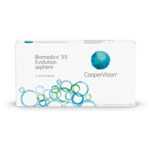 Boîte de 3 lentilles mensuelles Biomedics 55 Evolution CooperVision Boîte de 3 lentilles mensuelles Biomedics 55 Evolution CooperVision